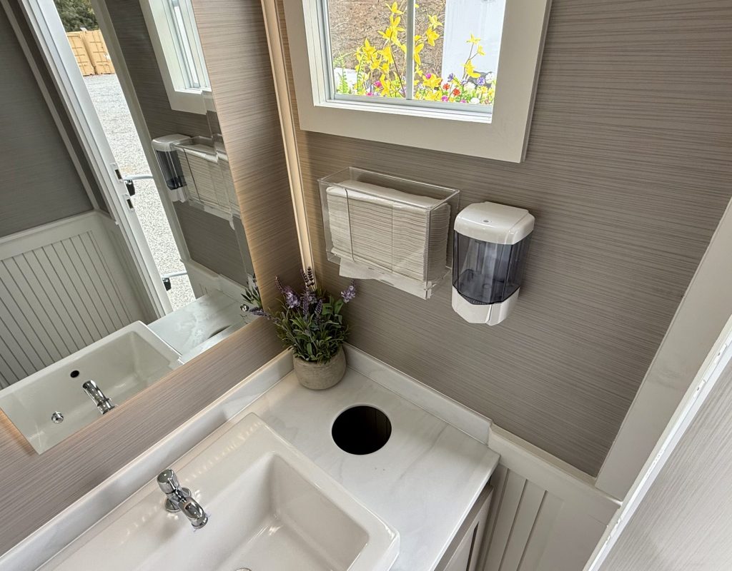 IMG_7501 Golden Coast Restrooms elegant portable restroom interior rental unit