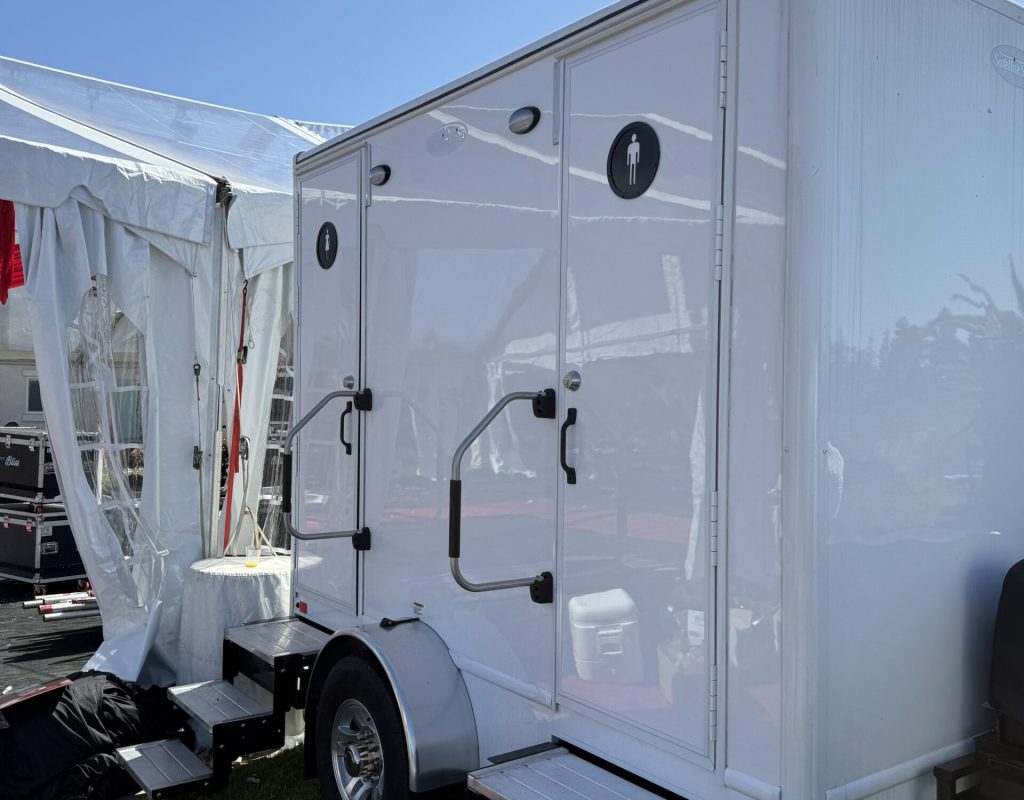 IMG_7791 Clean portable restroom trailer serving guests in Hillcrest, CA